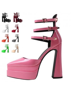 Scarpe Donna Fucsia Pink Diva Collection Woman Platform Shoes DIVA05